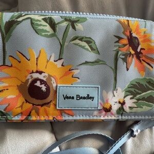 Vera Bradley Sunflower Wallet - Blue and Yellow